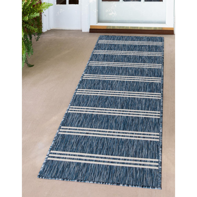 Jill Zarin™ Striped Indoor / Outdoor Area Rug in Blue & Reviews Wayfair